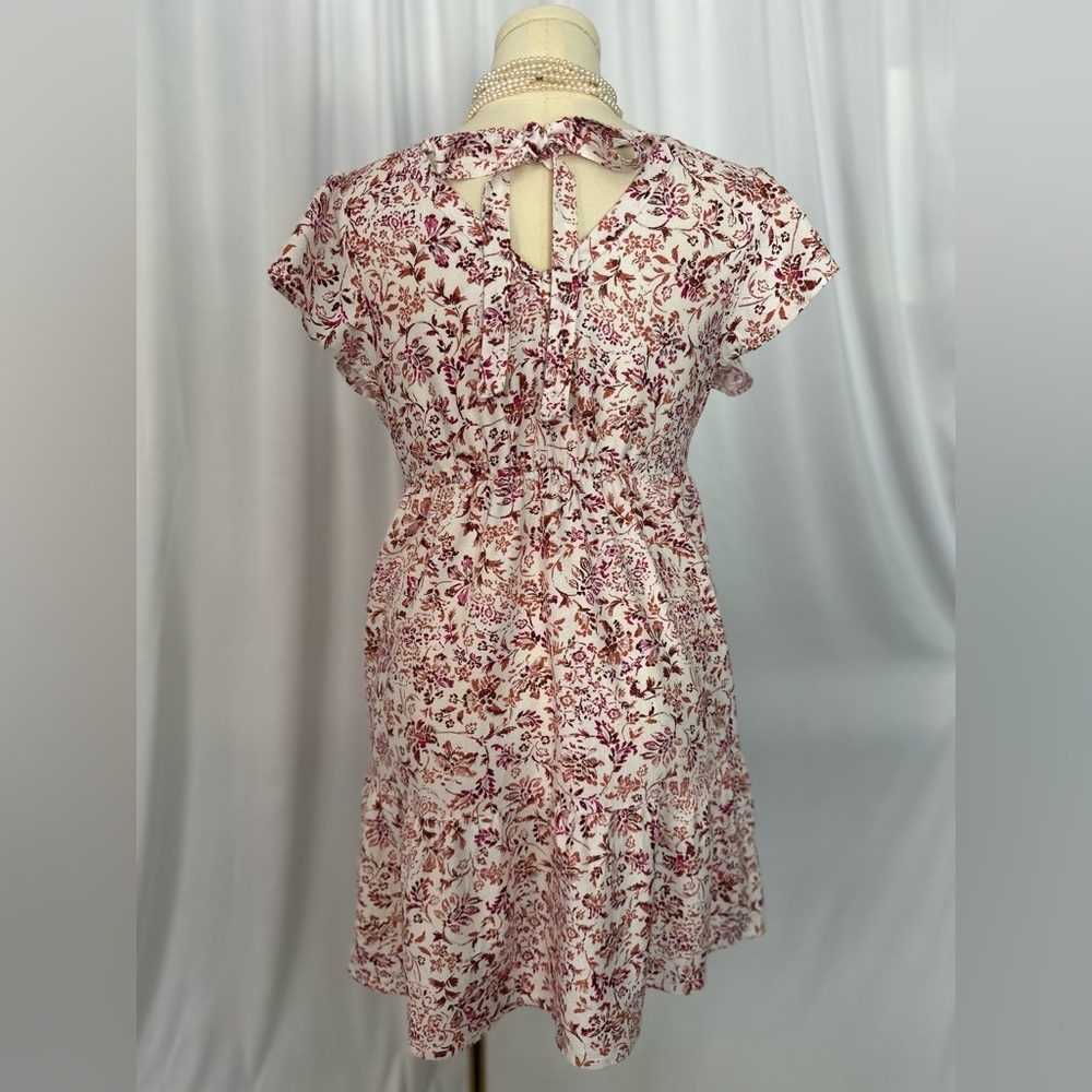 Isabel Maternity by Ingrid & Isabel Red and White Flutter Sleeve Sundress (745) - Picture 4 of 14